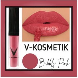 V Kosmetik matte liquid lipstick no feathering! Bubbly pink